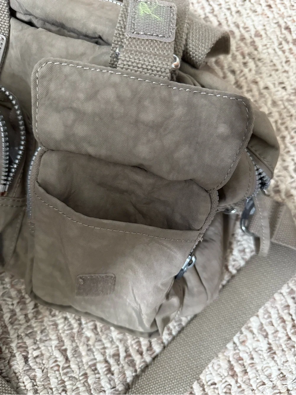 Taupe Kipling Defea Multi-Pocket Women’s Shoulder Bag